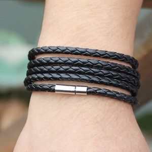 HANDMADE GENUINE LEATHER MULTI LAYER BRACELET